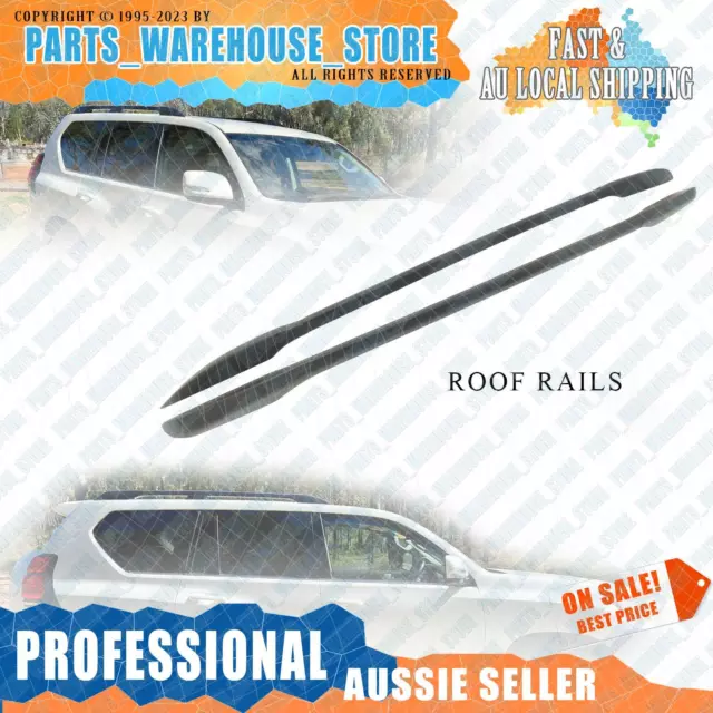 Brand New Black Aluminium Roof Rails Racks Fit Toyota Prado 150 2009-2023