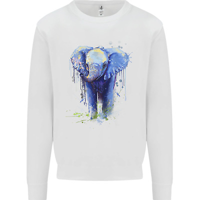 Elephant Watercolour Kids Sweatshirt Jumper