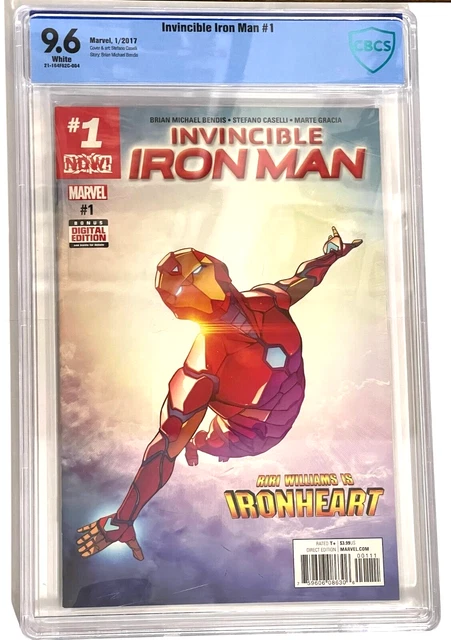 Invincible Iron Man #1 A Caselli 2017 Marvel Cbcs 9.6 1St Ironheart Cover App