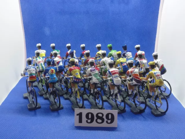 FIGURINE CYCLISTE - CYCLIST FIGURE - 1989 TOUR DE FRANCE COMPLET (23 Figurines)