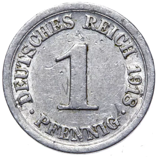 Deutsches Reich - Kaiserreich - Wilhelm II - Münze - 1 Pfennig 1918 D