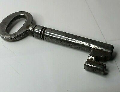 19th Century Chest or padlock key Flattened Bow 57 mm long hollow 5 mm shaft 3