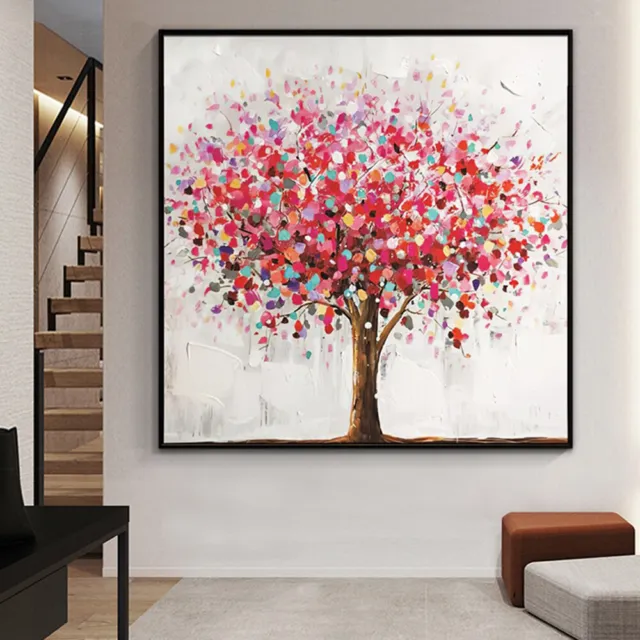 Mintura Handmade Tree Flowers Oil Paintings On Canva Wall Art Picture Home Decor