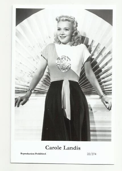 (Bx1) Carole Landis Photo Card (22/274) Filmstar  Pin Up Glamour Girl Moviestar