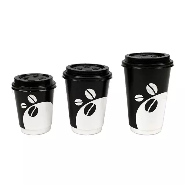 Disposable Coffee Cups 8oz 12oz 16oz Takeaway Paper Double Wall Take Away Bulk