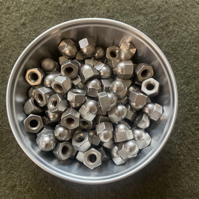 (75) 1/4-20 Stainless Steel Hex Acorn Cap Nuts (75 Pieces)