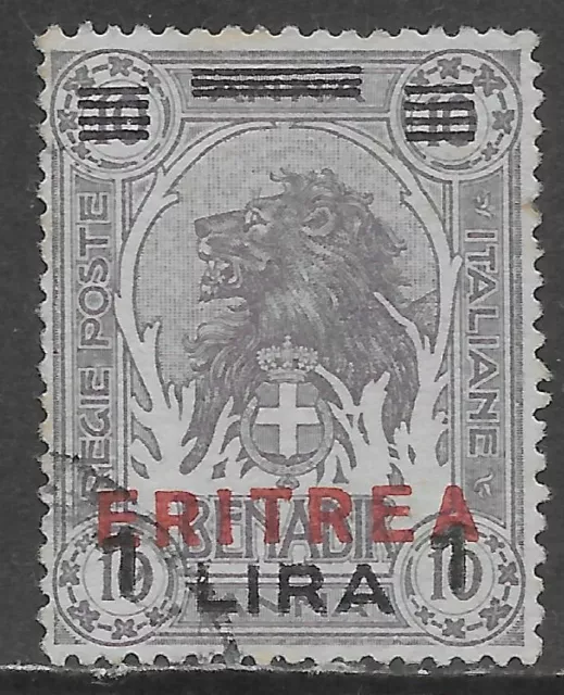 Italia Italy 1924 Colonie Eritrea Somalia soprastampati rosso L1 su 10A US