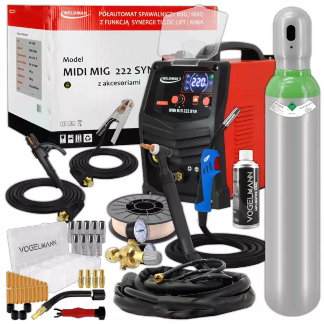 Weldman MIDI MIG 222 SYN Synergy Poste à souder soudage MIG MMA TIG - jeu n°1