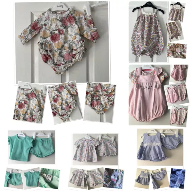 Baby Mädchen Multilisting Sommer Strampler Shorts Outfits Sets 0-3 Monate nächste TU 2