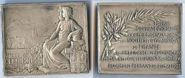 Médaille Originale Fête Fédérale De Gymnastique Genève 1891 Par BETTINGER | SARL L'Art Des Gents Avignon Med351