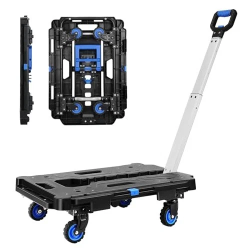 Platform Truck, Push Cart Dolly Moving Foldable Hand Truck, 300lbs Portable