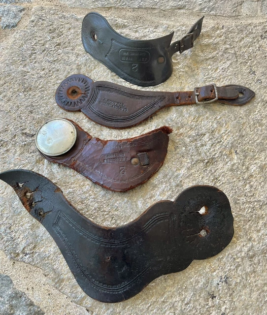 Lot of 4 Antique Wyoming Made Cowboy Spur Straps 1880-1910