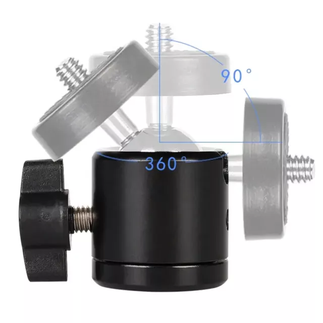 360° Testa a Sfera Adattatore 1/4 " per Treppiedi Foto Fotocamera Accessori