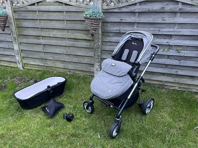 Silver Cross Pioneer Baby Pushchair Brompton Edition Special Carrycot Rain-cover