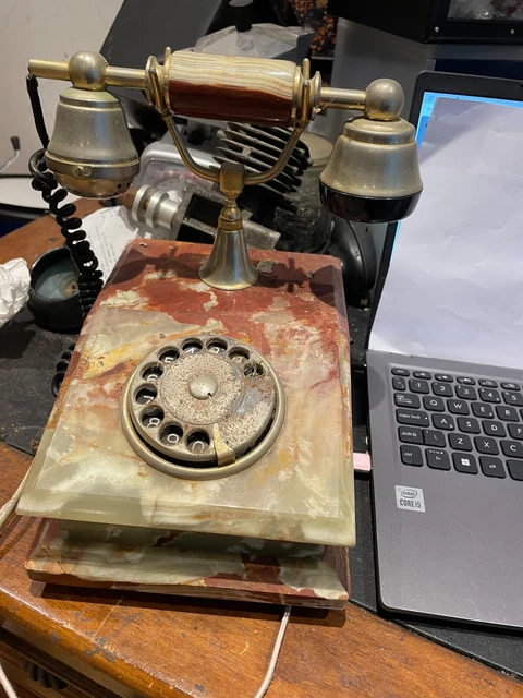 Rare Onix Telmar Gold Plated 18 K Vintage Model Phone Converted