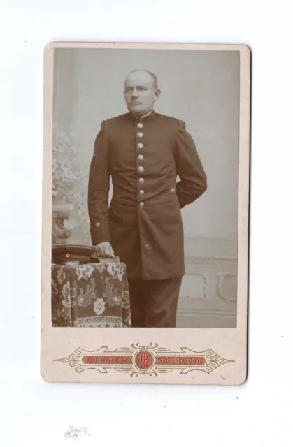 CDV Foto Soldat - Westerland / Sylt um 1900