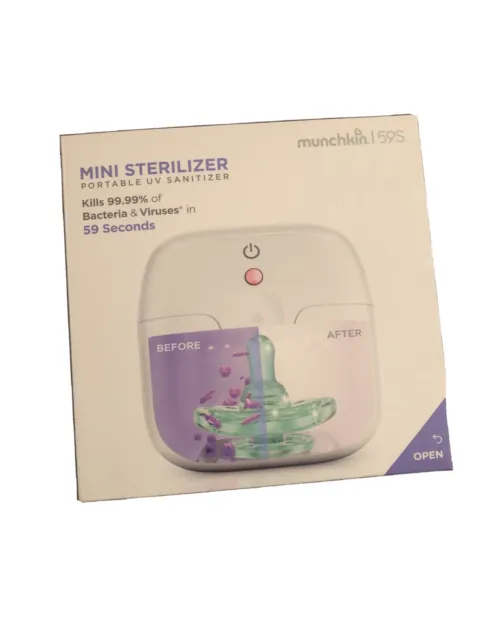Munchkin Mini Portable Pacifier Sterilizer Cleaner UV Kills 99.9%