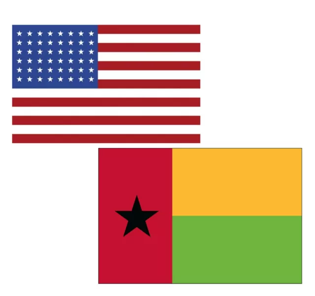 3'x5' Polyester USA & Guinea-Bissau Flag Set; One Flag for Each Country