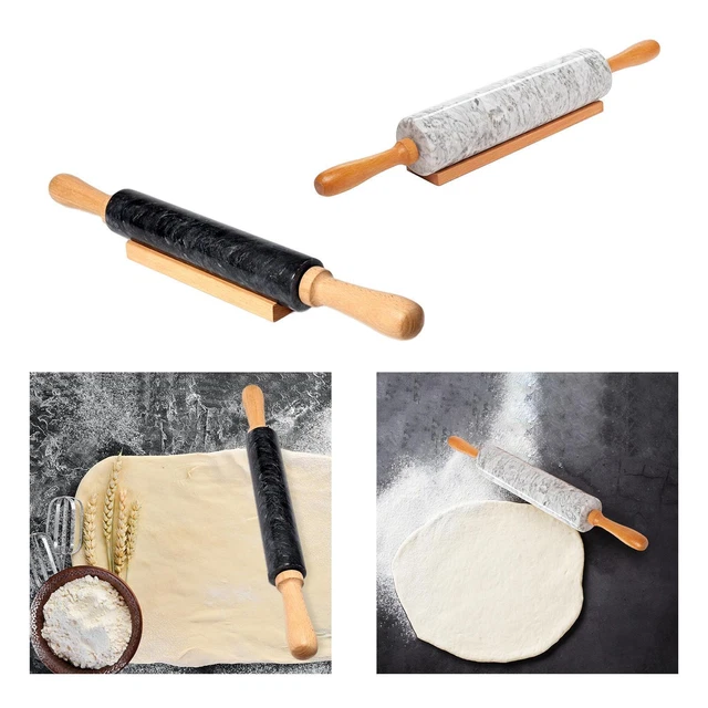 Rouleau à pâtisserie avec poignées en bois et outils de pizza à gâteau