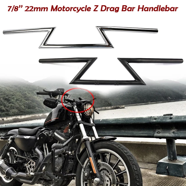 Guidon Moto 22 Mm Chrome 7/8" – Poignées Acier Robuste Universel