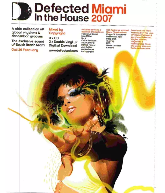 Ppot26 Advert 11X9 Defected In The South Miami 2007 Cd Album