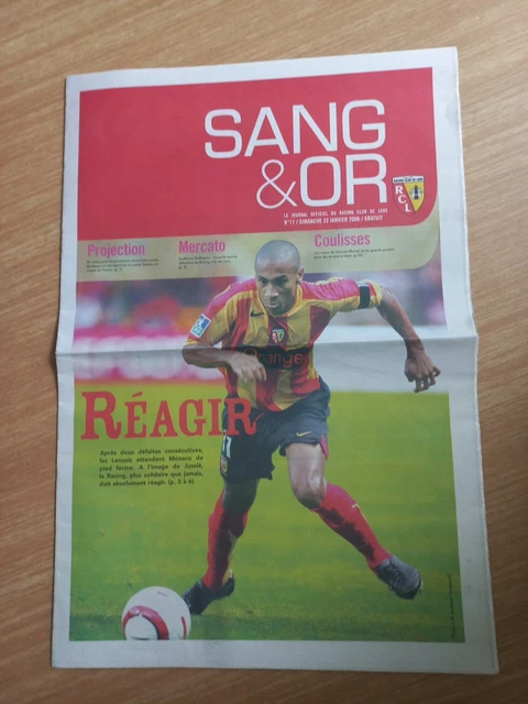 MAGAZINE SANG ET OR N°7 1993 RC LENS Revue Shopi Poster Jf Peron EUR 4