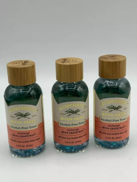 Humphreys Witch Hazel Alcohol Free Toner With Grapefruit - 8 oz. - (3-Bottles)