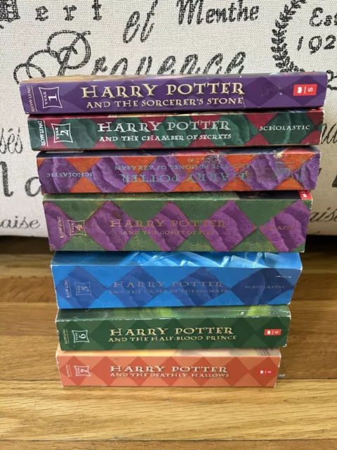 Harry Potter Paperback Book Complete Scholastic Set 1-7 JK Rowling