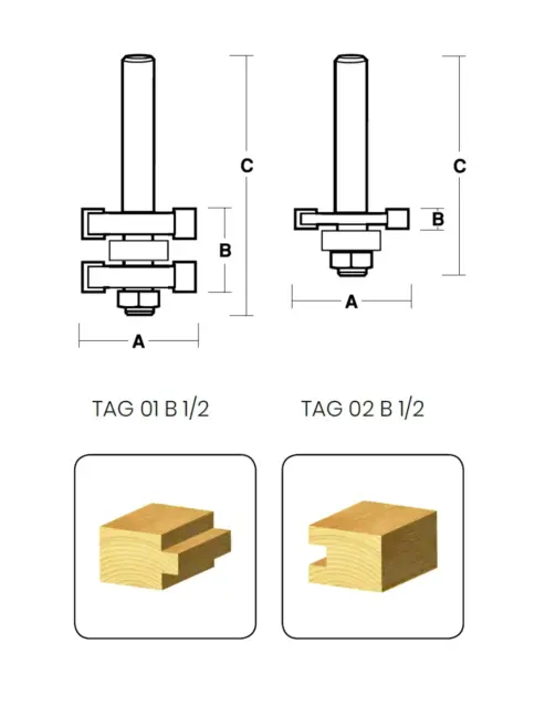 Tongue and Groove Router Bits | TAG Series