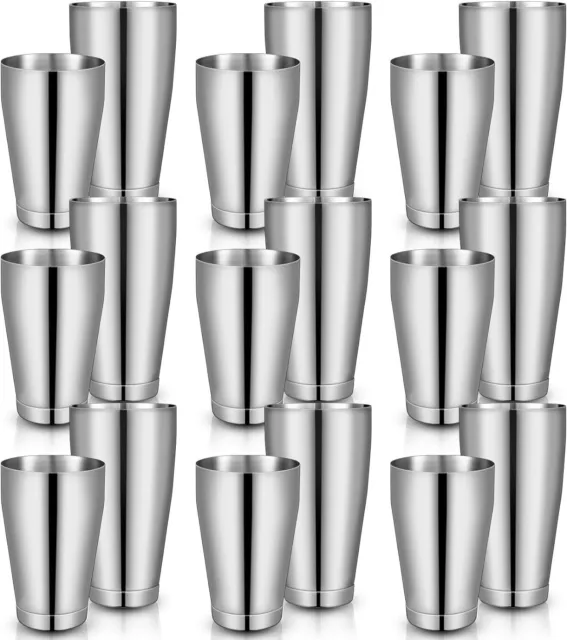 18 Pcs Cocktail Bar Boston Shaker Set Stainless Steel Martini Drink Mixer Cups