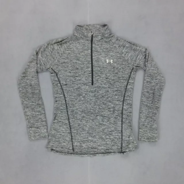 Couche Intermédiaire 1/2 Zip Col Montant Under Armour Femme M Gris Léger Manches