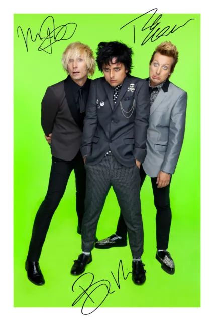 Green Day Band Signed A4 Photo Print Autograph Music Billie Joe Armstrong