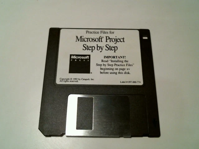 PRACTICE FILES FOR Microsoft Project Step by Step 1992 - 3.5" floppy ...