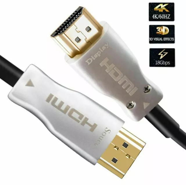 50ft High Speed HDMI 2.0 Active Optical Cable (AOC) - Fiber Optic 4K 60Hz HDR