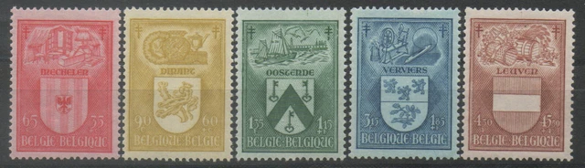 Timbres de Belgique / Belgium ref COB N° 743 --> 747 Neuf **,  MNH