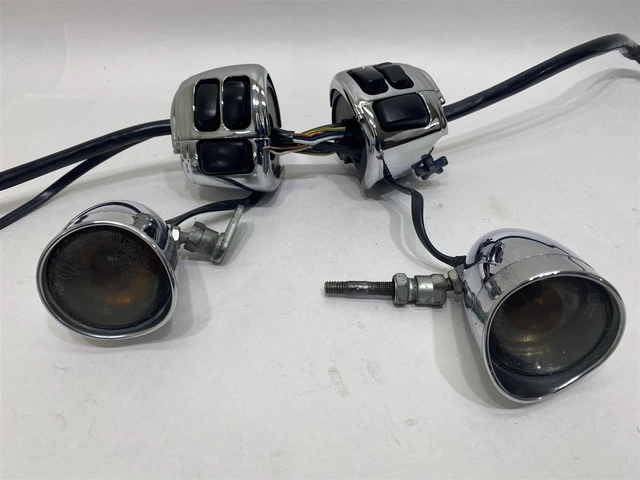 Harley-Davidson 08 FLSTF Fatboy Hand Control Switches With Turn Signals Chrome