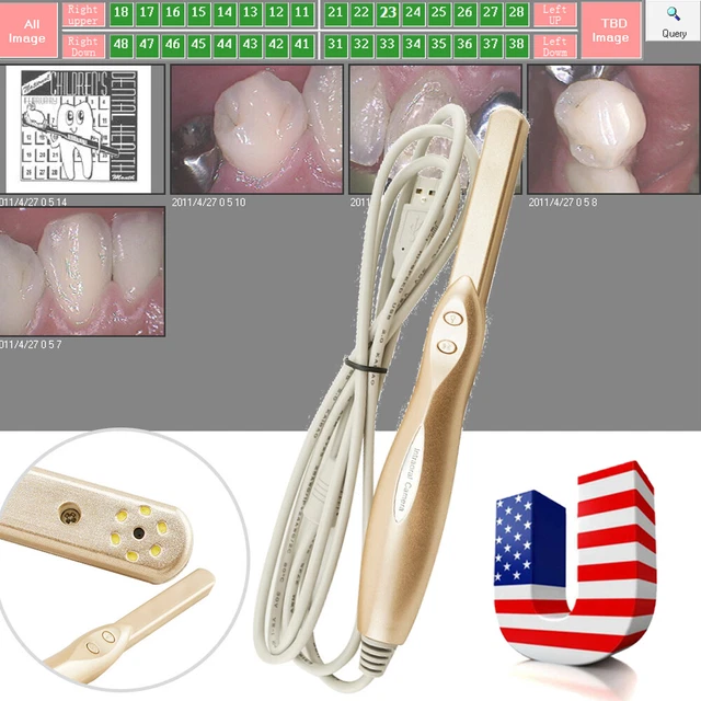 Version Dental Intraoral Oral Camera 4Mega Pixels 6-LED USB 2.0 for Dentist【US】
