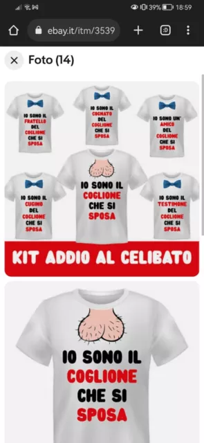 Maglietta uomo kit addio al celibato sposo matrimonio t-shirt divertente tshirt