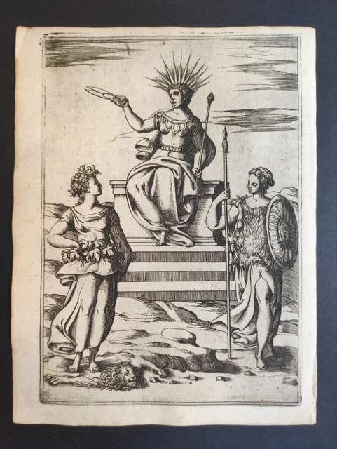 Giunone come Fortuna, Dei Antichi Cartari, Bolognino Zaltieri, Stampa 1571