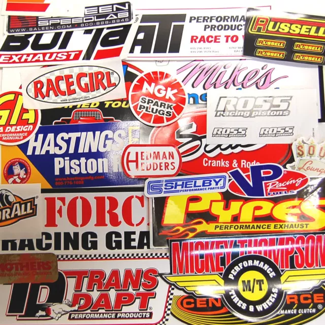 Large Lot 25 Racing Window Decals Stickers NHRA Nascar Street Outlaws Grab Bag