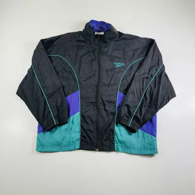 Reebok Vintage Windbreaker Jacket Colorblock Men’s Size Medium