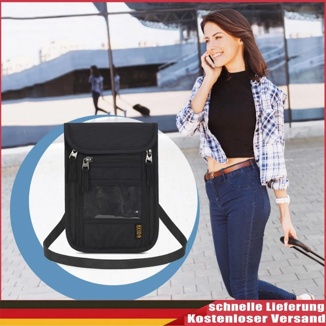 Organizer Da Viaggio Travel Style HF - Portadocumenti Per Passaporto, Biglietti E Denaro, Colore Verde
