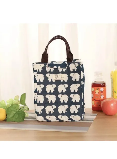 Portable Insulated Tote Picnic Storage Bag Pouch Thermal Cooler Bento Lunch Box