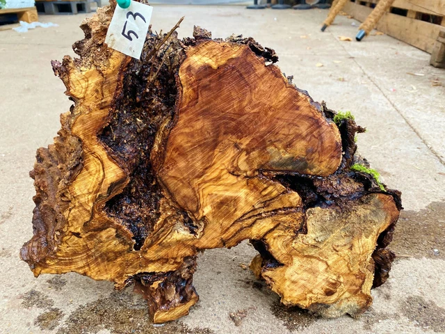 Olivenholz, Olive, Holz zum Basteln, Schnitzen, Drechseln, 3,8 kg Deko-Objekt