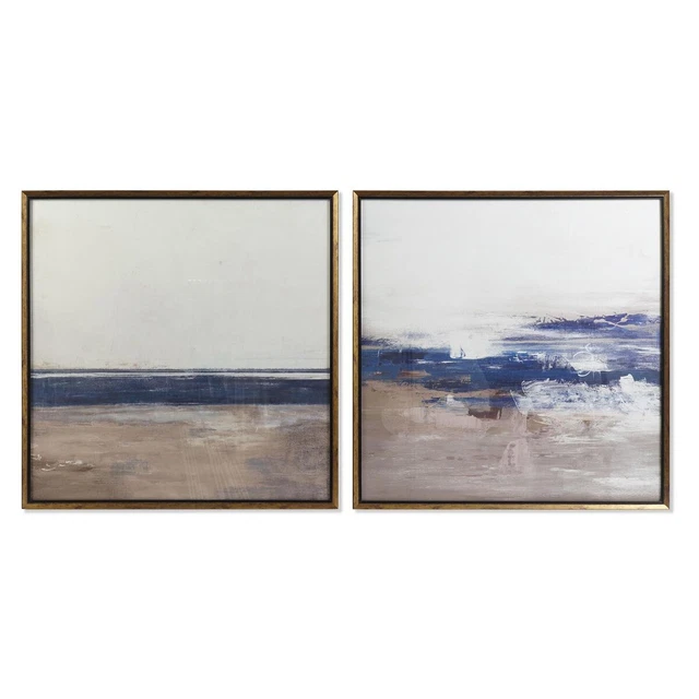 Cadre DKD Home Decor Abstrait Moderne (80 x 3 x 80 cm) (2 Unités)