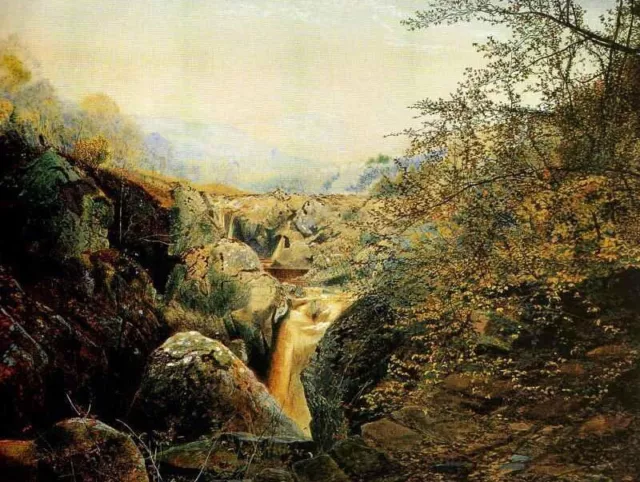 ART OIL PAINTING John-Atkinson-Grimshaw-Colwith-Force Natural scenery ...