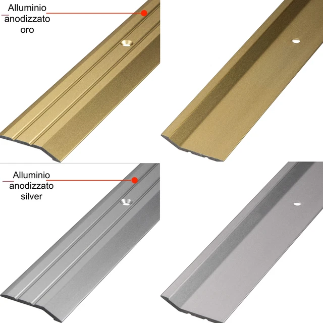 TOCTUS Profilo Di Transizione, Listello In Alluminio Per Giunti A Pavimento, In Metallo, Per Vinile, Laminato E Parquet, Soglia Della Porta, Striscia Rivestimento Del Pavimento (Color : A, Size : W - Foto 8