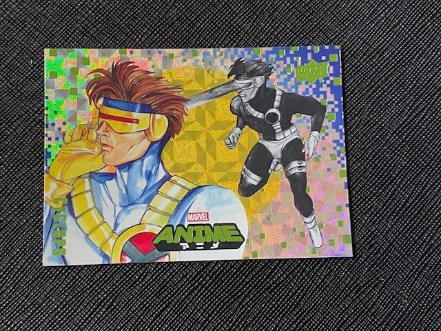 2020 UD Marvel Anime Peach Momoko Cyclops Hyper Mosaic Foil Parallel Card
