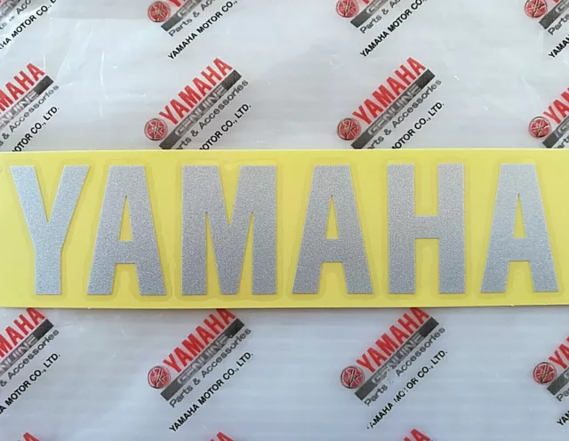 ORIGINAL Yamaha-10cm-Schriftzug-SILBER-Tank-Aufkleber-Sticker-Emblem-100mm-Logo