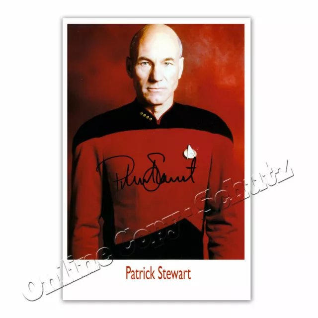 Patrick Stewart als Jean-Luc Picard  °  Autogrammfoto  |1|